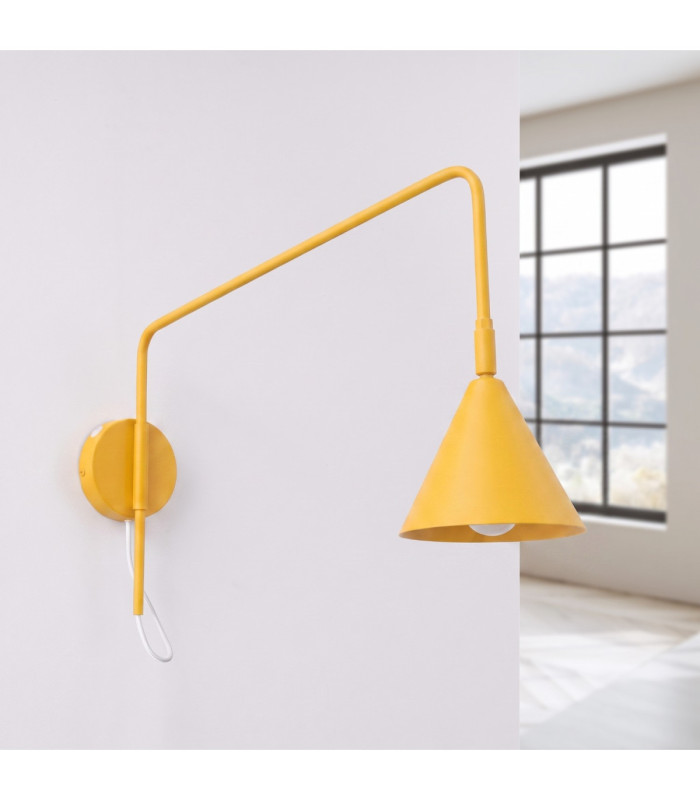 Nox Dome Wall Lamp Yellow 1x E14 On/Off Switch-3