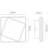 Flush Wall Lamp, 12W LED, 3000K, 725lm, IP20, Black - 2