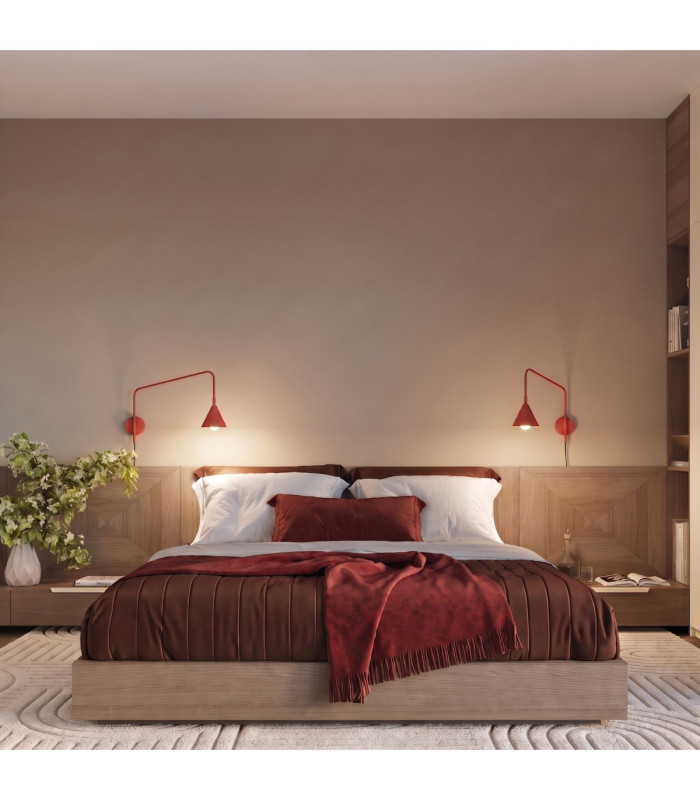Nox Dome Wall Lamp Red 1x E14 On/Off Switch-2