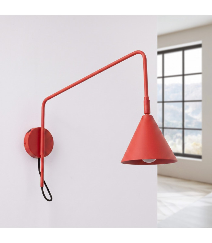 Nox Dome Wall Lamp Red 1x E14 On/Off Switch-3