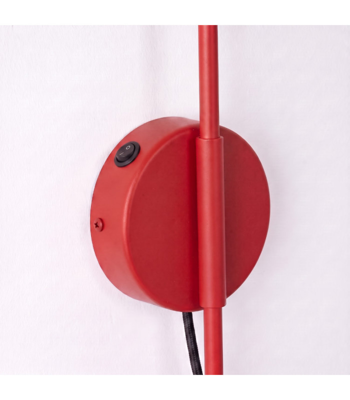 Nox Dome Wall Lamp Red 1x E14 On/Off Switch-8