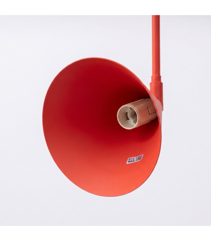Nox Dome Wall Lamp Red 1x E14 On/Off Switch-9