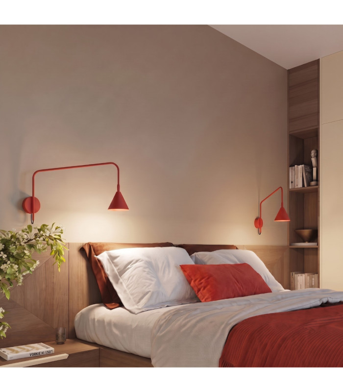 Nox Dome Wall Lamp Red 1x E14 On/Off Switch-13