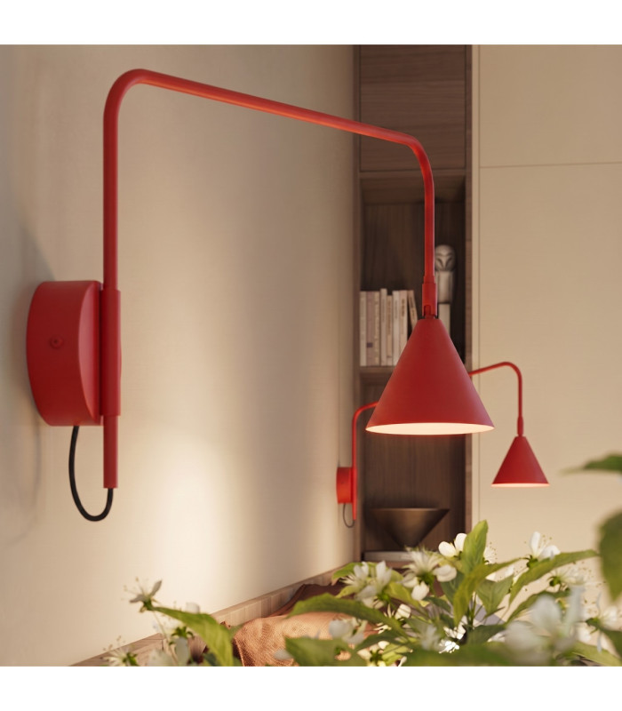 Nox Dome Wall Lamp Red 1x E14 On/Off Switch-14