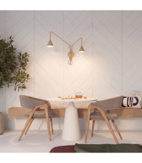 Nox Twin Dome Wall Lamp Gold 2x E14-2