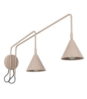 Nox Twin Dome Wall Lamp Taupe 2x E14-1