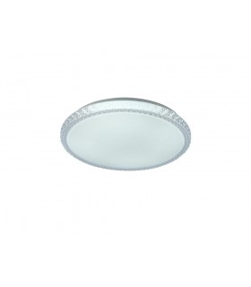 LED Ceiling 24W, With Remote Control 3000K-6000K, 1550lm, White, Clear Acrylic - 1