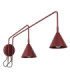Nox Twin Dome Wall Lamp Burgundy 2x E14-1