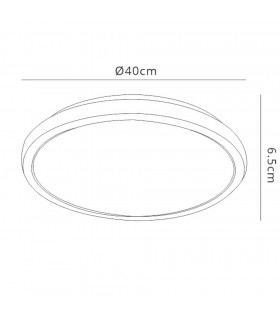 LED Ceiling 24W, With Remote Control 3000K-6000K, 1550lm, White, Clear Acrylic - 2