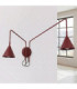 Nox Twin Dome Wall Lamp Burgundy 2x E14-3
