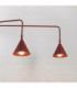 Nox Twin Dome Wall Lamp Burgundy 2x E14-5
