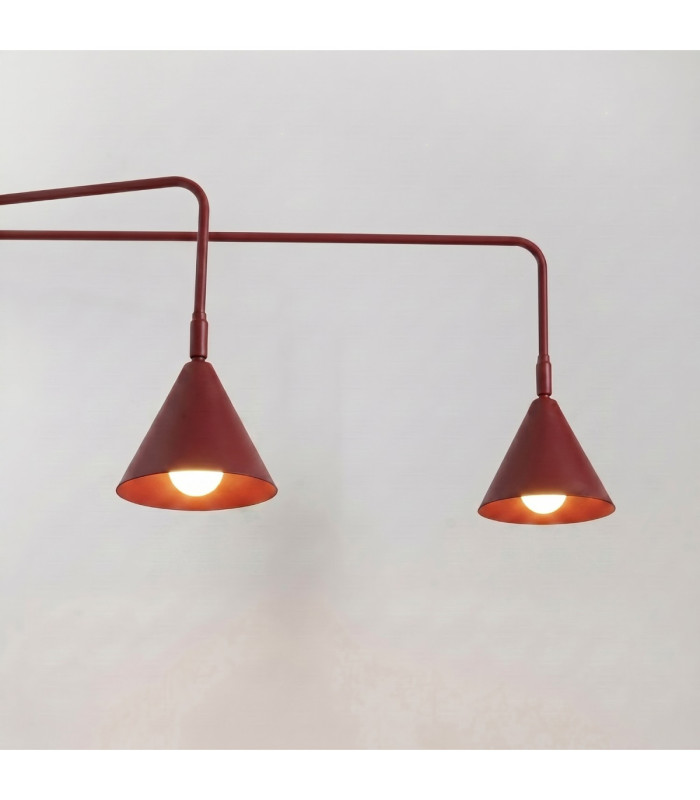 Nox Twin Dome Wall Lamp Burgundy 2x E14-5