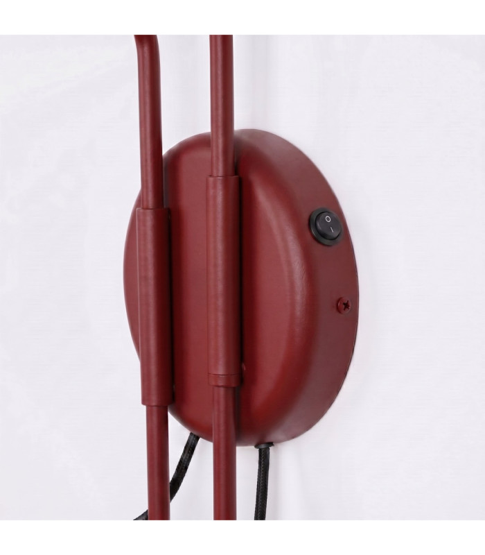 Nox Twin Dome Wall Lamp Burgundy 2x E14-8