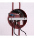 Nox Twin Dome Wall Lamp Burgundy 2x E14-10