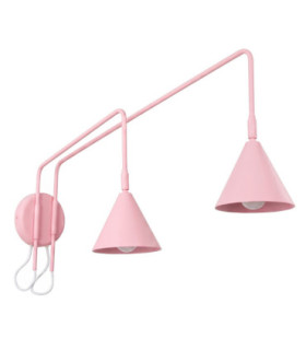 Nox Twin Dome Wall Lamp Pink 2x E14-1