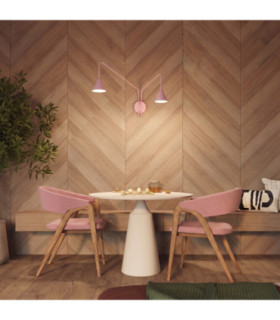 Nox Twin Dome Wall Lamp Pink 2x E14-2
