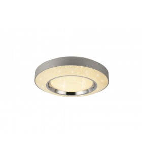 LED Ceiling 24W, With Remote Control 3000K-6000K, 1680lm, Polished Chrome, Silver - 1