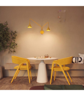 Nox Twin Dome Wall Lamp Yellow 2x E14-2