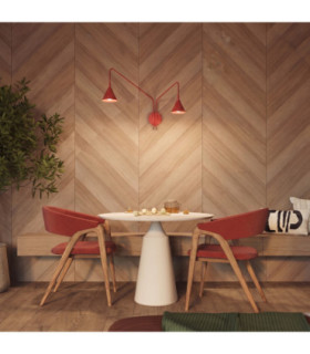 Nox Twin Dome Wall Lamp Red 2x E14-2