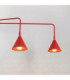 Nox Twin Dome Wall Lamp Red 2x E14-5