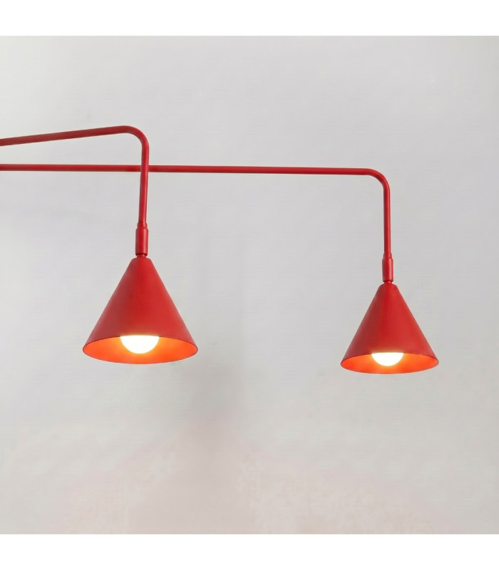 Nox Twin Dome Wall Lamp Red 2x E14-5