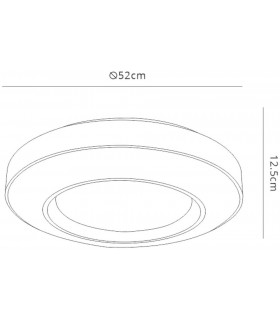 LED Ceiling 36W, With Remote Control 3000K-6000K, 2400lm, Polished Chrome, Silver - 2
