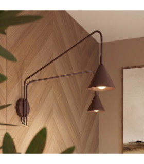 Nox Twin Dome Wall Lamp Brown 2x E14-2
