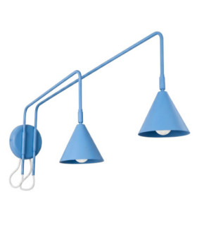 Nox Twin Dome Wall Lamp Light Blue 2x E14-1