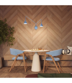 Nox Twin Dome Wall Lamp Light Blue 2x E14-2