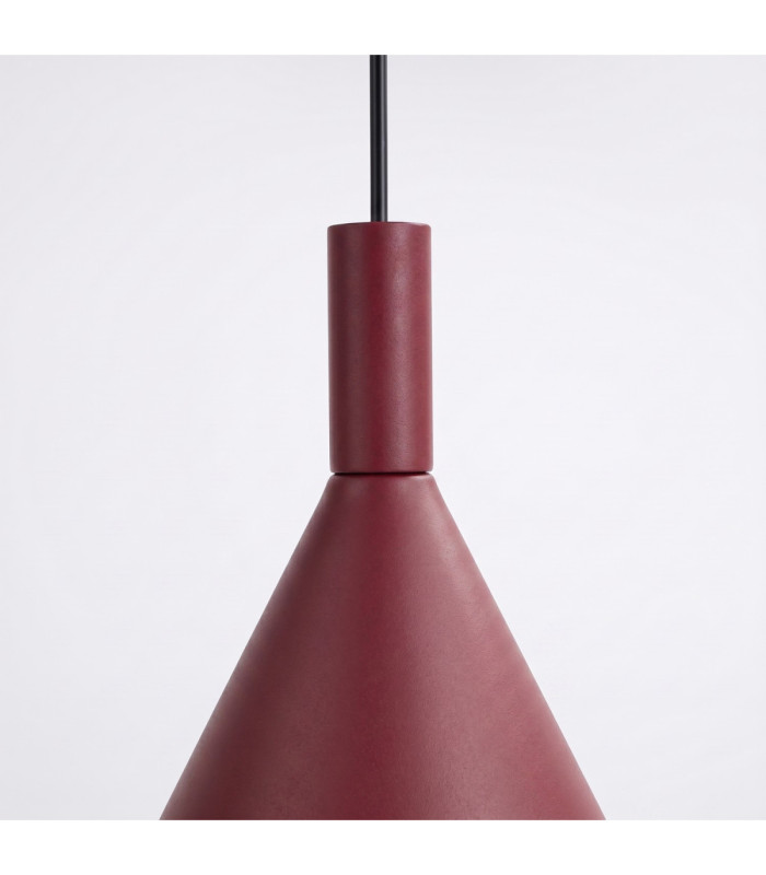 Nox 25cm Dome Wall Lamp Burgundy 1x E27-7