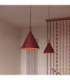 Nox 25cm Dome Wall Lamp Burgundy 1x E27-13