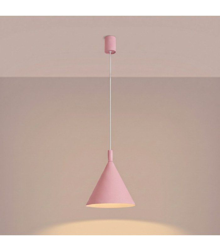 Nox 25cm Dome Wall Lamp Pink 1x E27-4