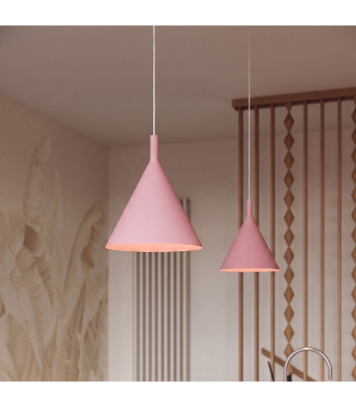 Nox 25cm Dome Wall Lamp Pink 1x E27-13