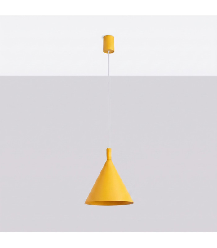 Nox 25cm Dome Wall Lamp Yellow 1x E27-3