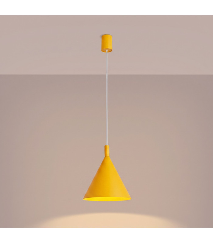 Nox 25cm Dome Wall Lamp Yellow 1x E27-4