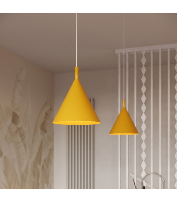 Nox 25cm Dome Wall Lamp Yellow 1x E27-13