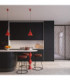 Nox 25cm Dome Wall Lamp Red 1x E27-2