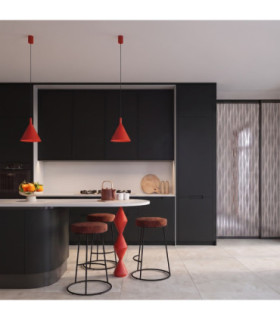 Nox 25cm Dome Wall Lamp Red 1x E27-2