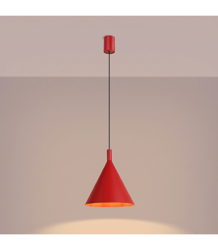 Nox 25cm Dome Wall Lamp Red 1x E27-4