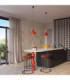 Nox 25cm Dome Wall Lamp Red 1x E27-12