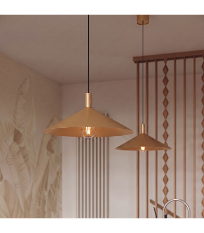 Nox 40cm Dome Wall Lamp Gold 1x E27-13