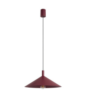 Nox 40cm Dome Wall Lamp Burgundy 1x E27-1