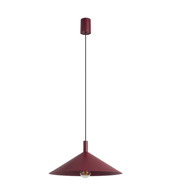 Nox 40cm Dome Wall Lamp Burgundy 1x E27-1