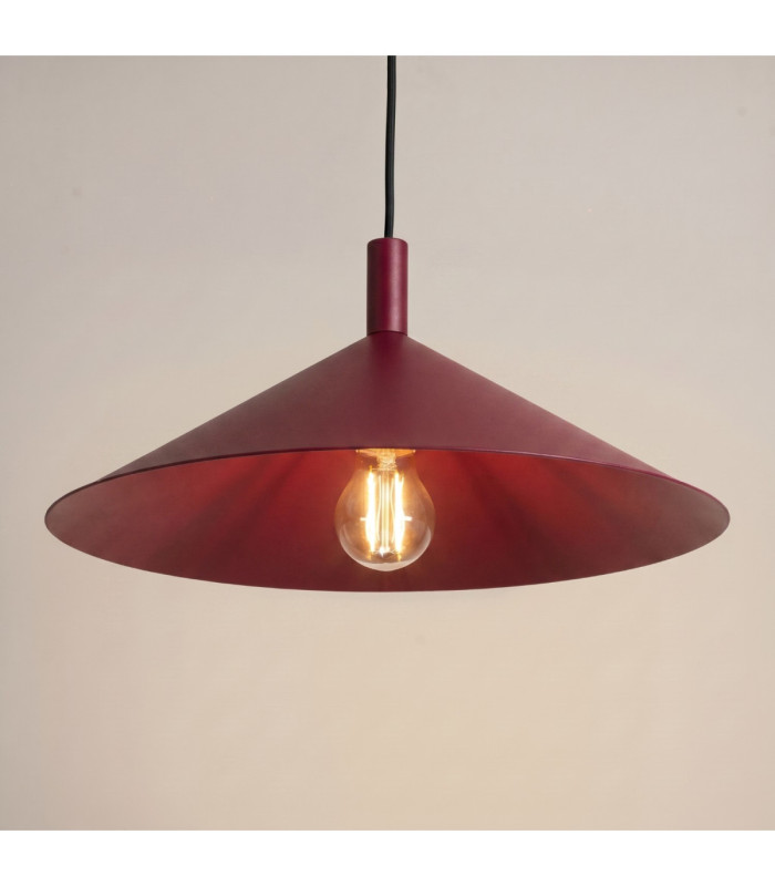 Nox 40cm Dome Wall Lamp Burgundy 1x E27-5