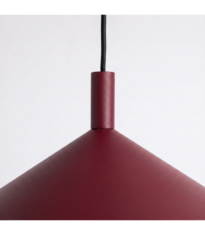 Nox 40cm Dome Wall Lamp Burgundy 1x E27-7