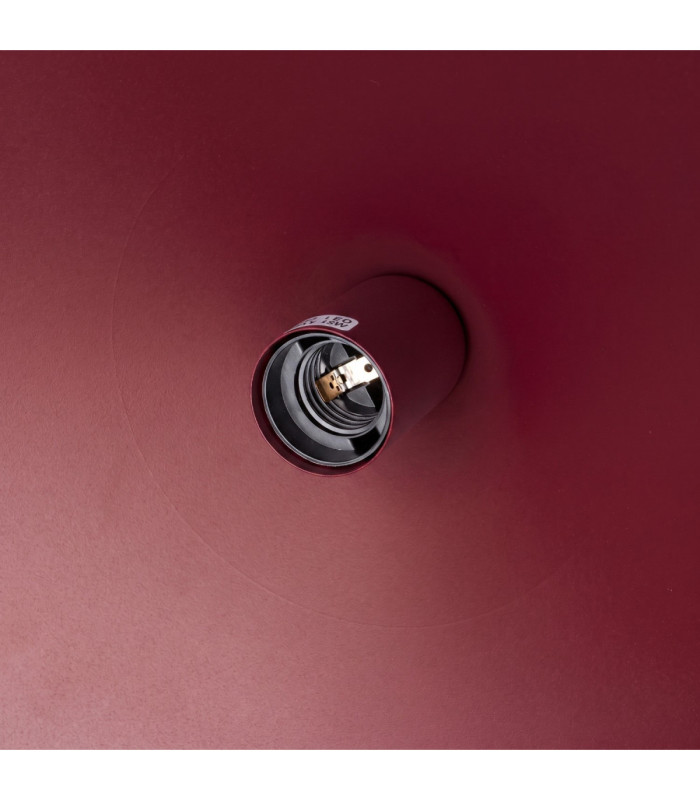 Nox 40cm Dome Wall Lamp Burgundy 1x E27-8