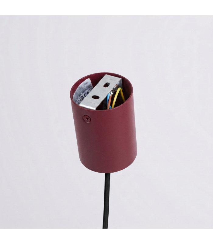 Nox 40cm Dome Wall Lamp Burgundy 1x E27-9