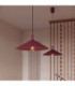 Nox 40cm Dome Wall Lamp Burgundy 1x E27-13
