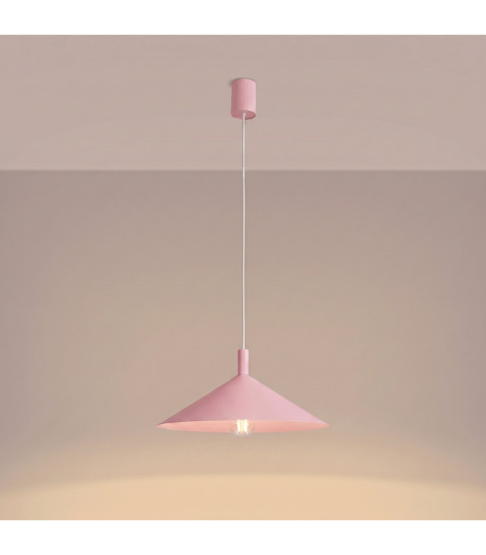 Nox 40cm Dome Wall Lamp Pink 1x E27-4