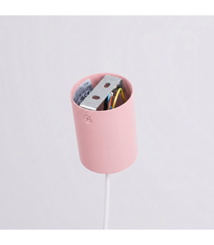Nox 40cm Dome Wall Lamp Pink 1x E27-9